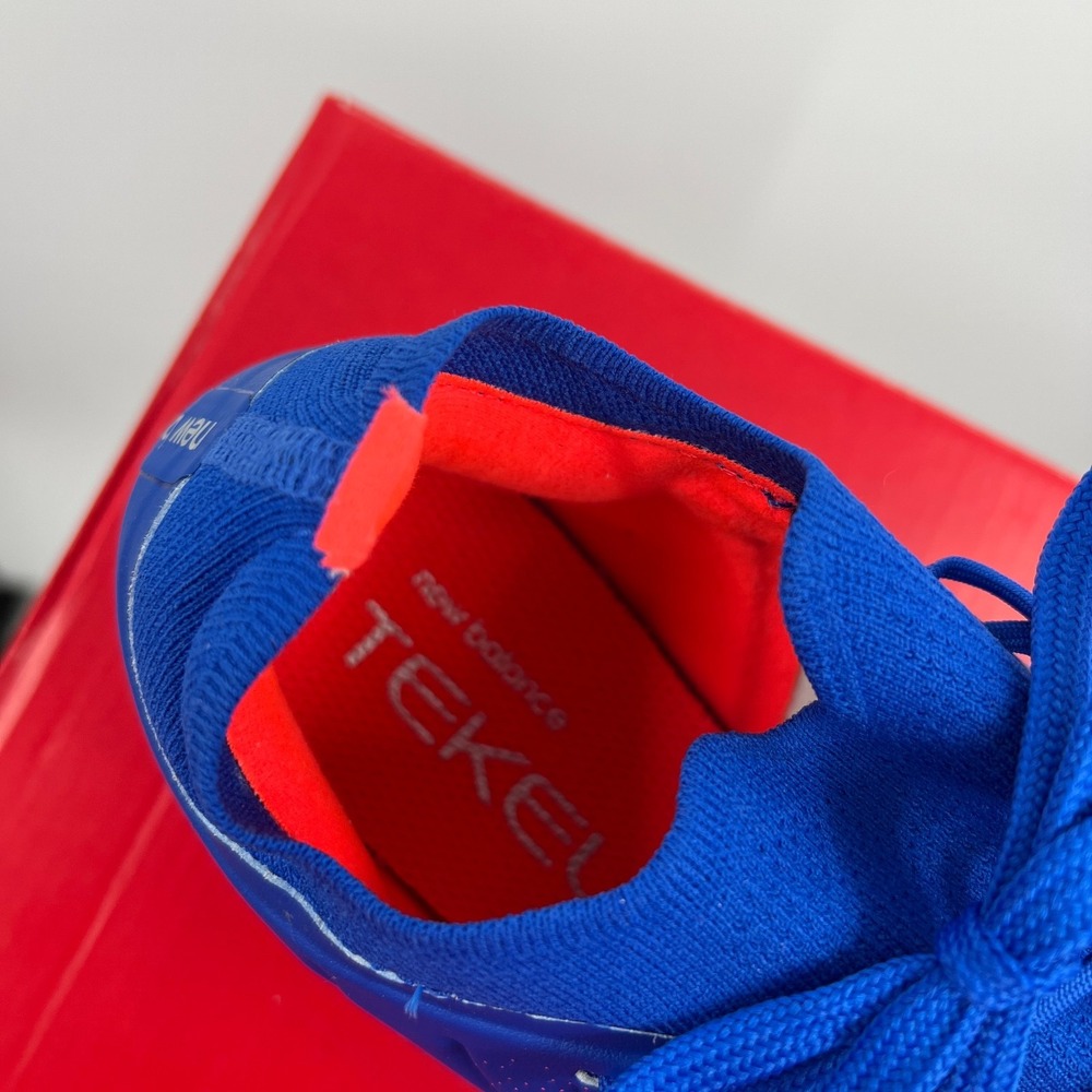 NEW Tekela Team low laced FC v5 soccer cleats blue red uisex 6.5 womens 8 wide - Picture 5 of 11